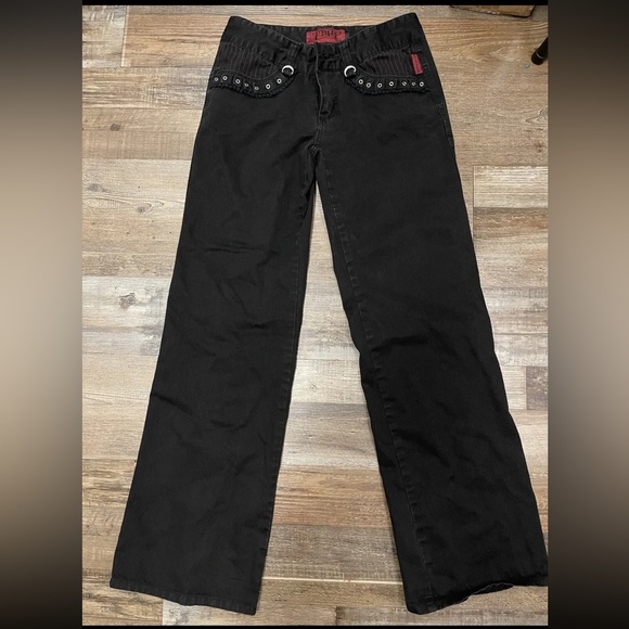 Tripp NYC Rare Pink Pinstripe Lace Pants Corset Pockets size 3 *NFS AS OF RN* - Picture 2 of 6